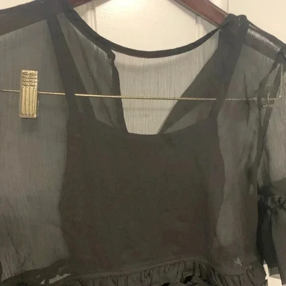 Endless Rose Black Chiffon Mini Dress Size XS NWT - Picture 4 of 7